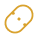 gold circular chain or ring shape on a white background