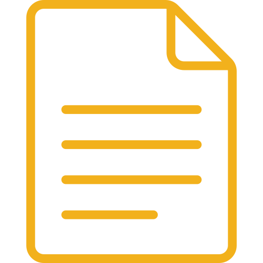 yellow document icon representing a certificate or report